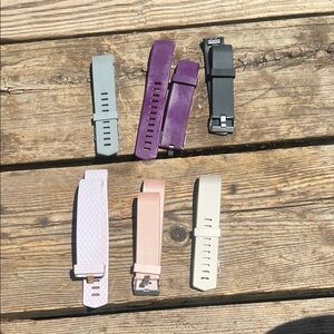 Fitbit Watch Bands in Purple, Black, Gray, Pink, and Cream